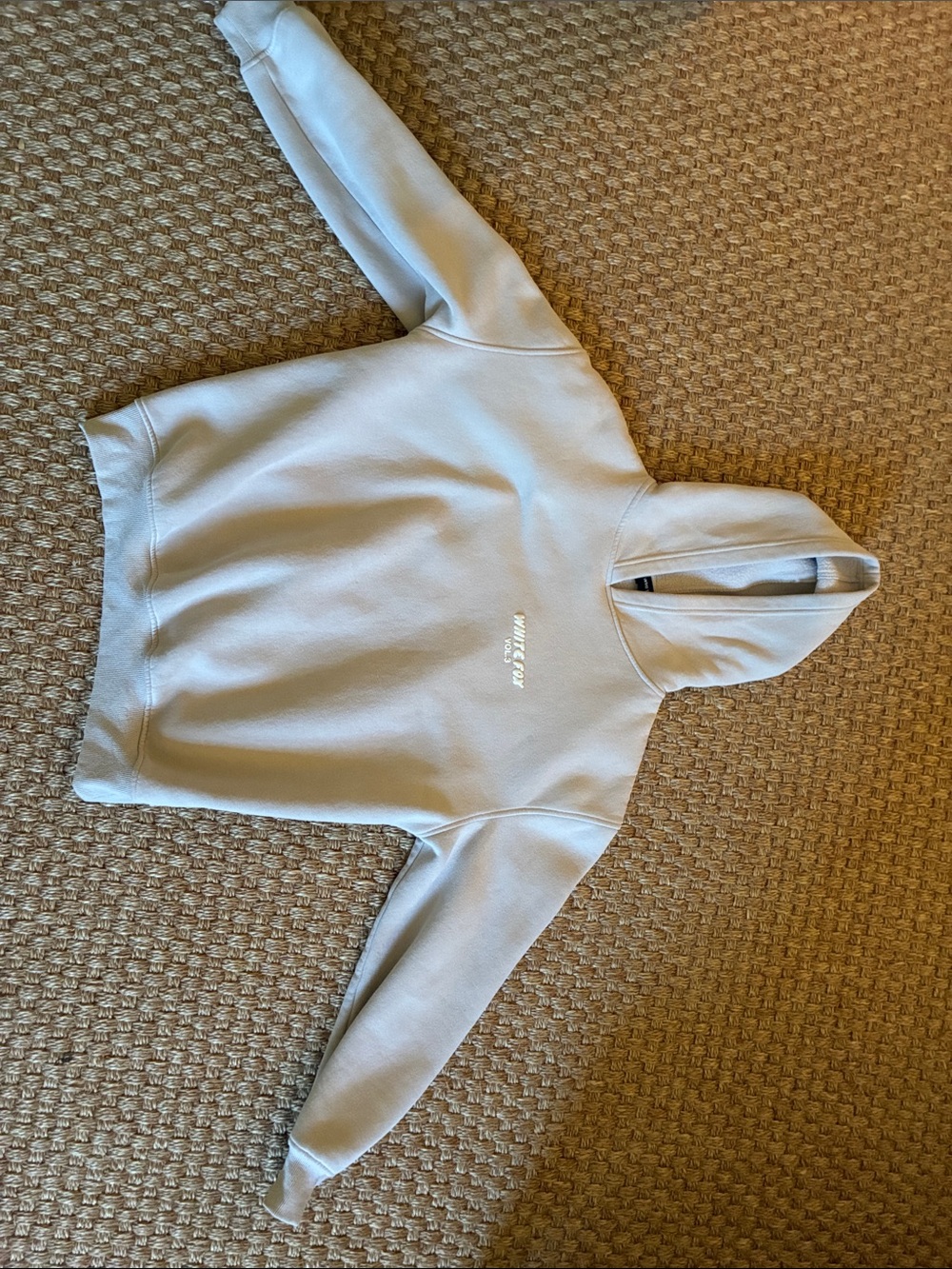 Tan White Fox Hoodie